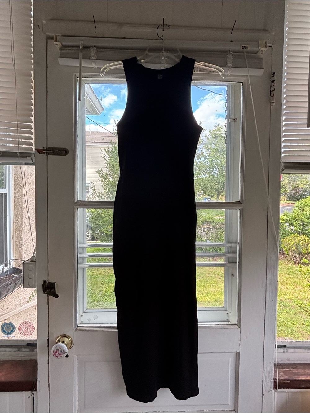 NWOT Classic Black Sleeveless Maxi Dress
